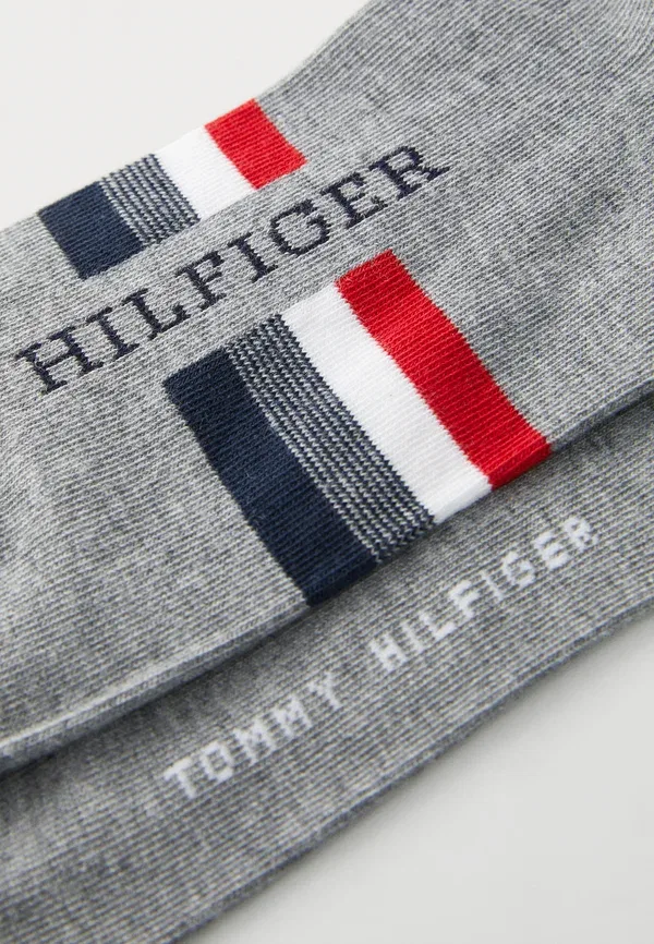 Носки с логотипом Tab 2 Pack Tommy Hilfiger Mid Grey Melange, серый — фото 2