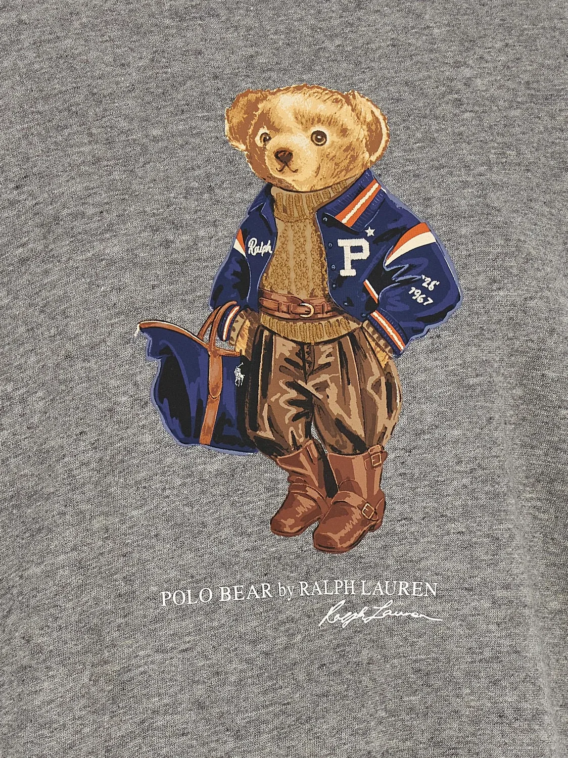 Свитшот Polo Bear Polo Ralph Lauren, серый — фото 4