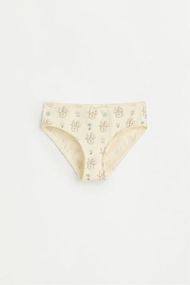 Детские трусы для девочек хлопковые комплект 5 шт Minnie Mouse Disney Classic Panties Lefties, Bone Color — фото 2