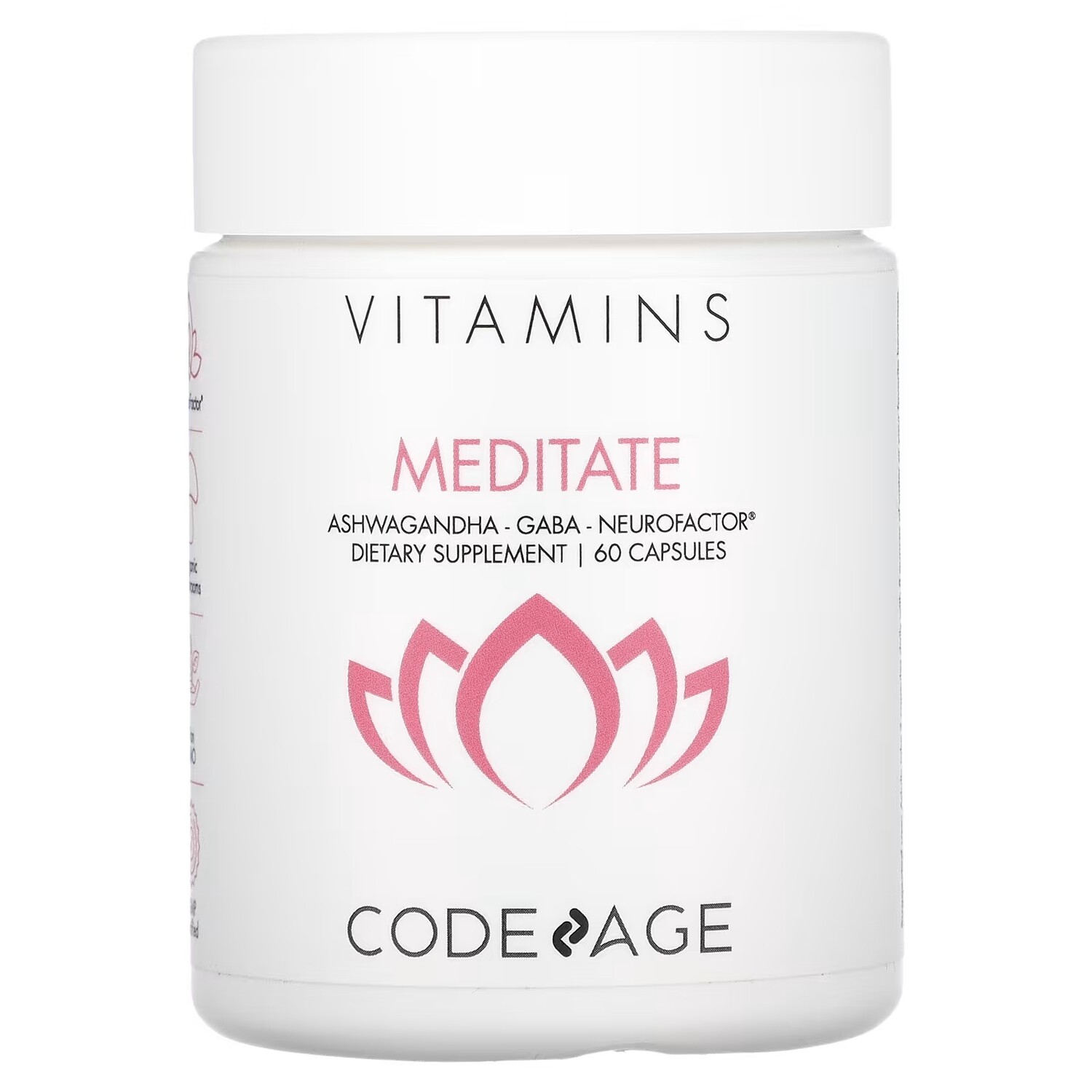 

Codeage Vitamins Meditate ашваганда габа нейрофактор, 60 капсул