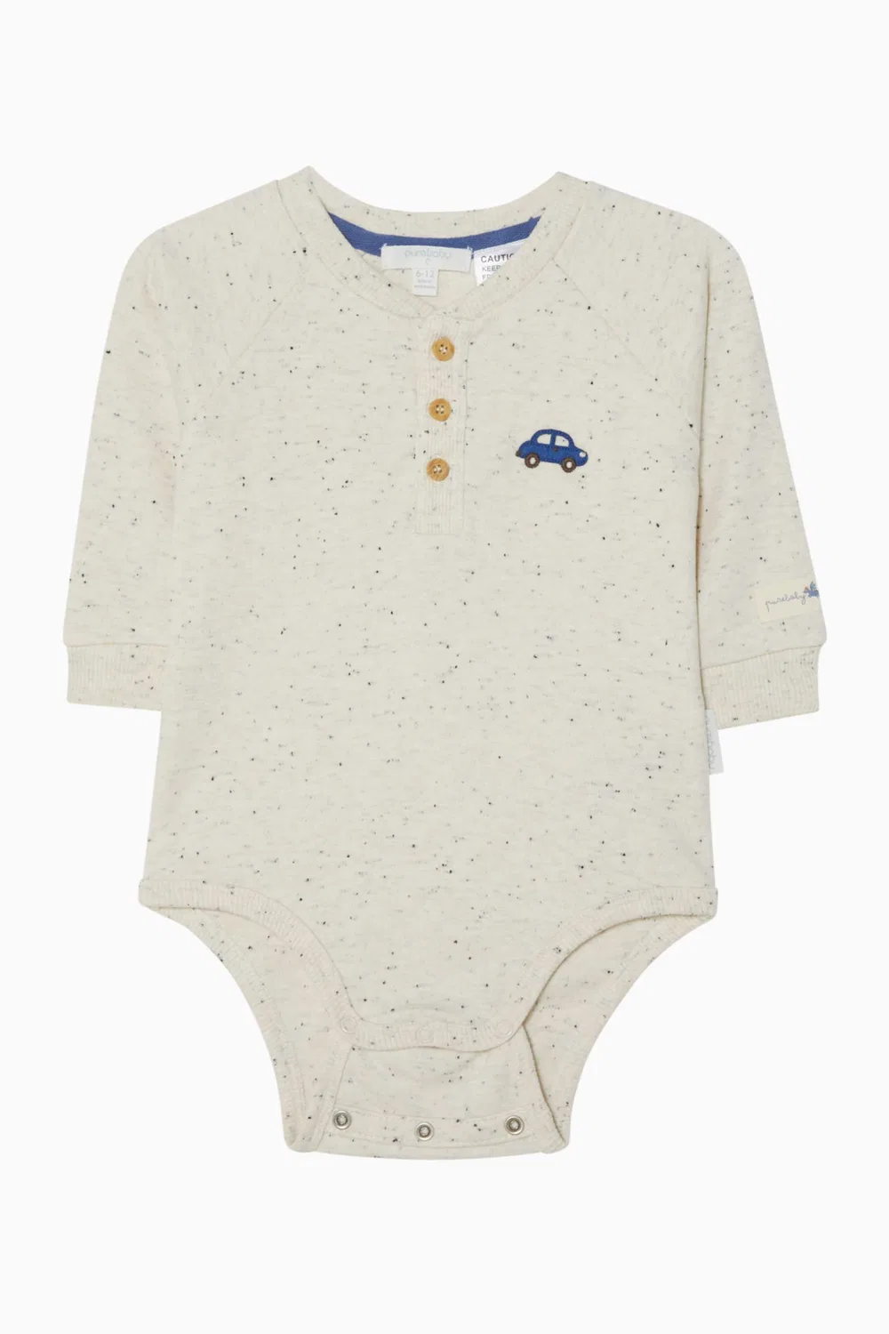 Боди-комбинезон хенли из органического хлопка Purebaby