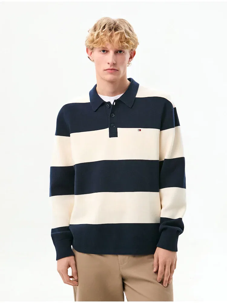 Свитер полноценный Milano Long Sleeve Polo TOMMY HILFIGER, Navy
