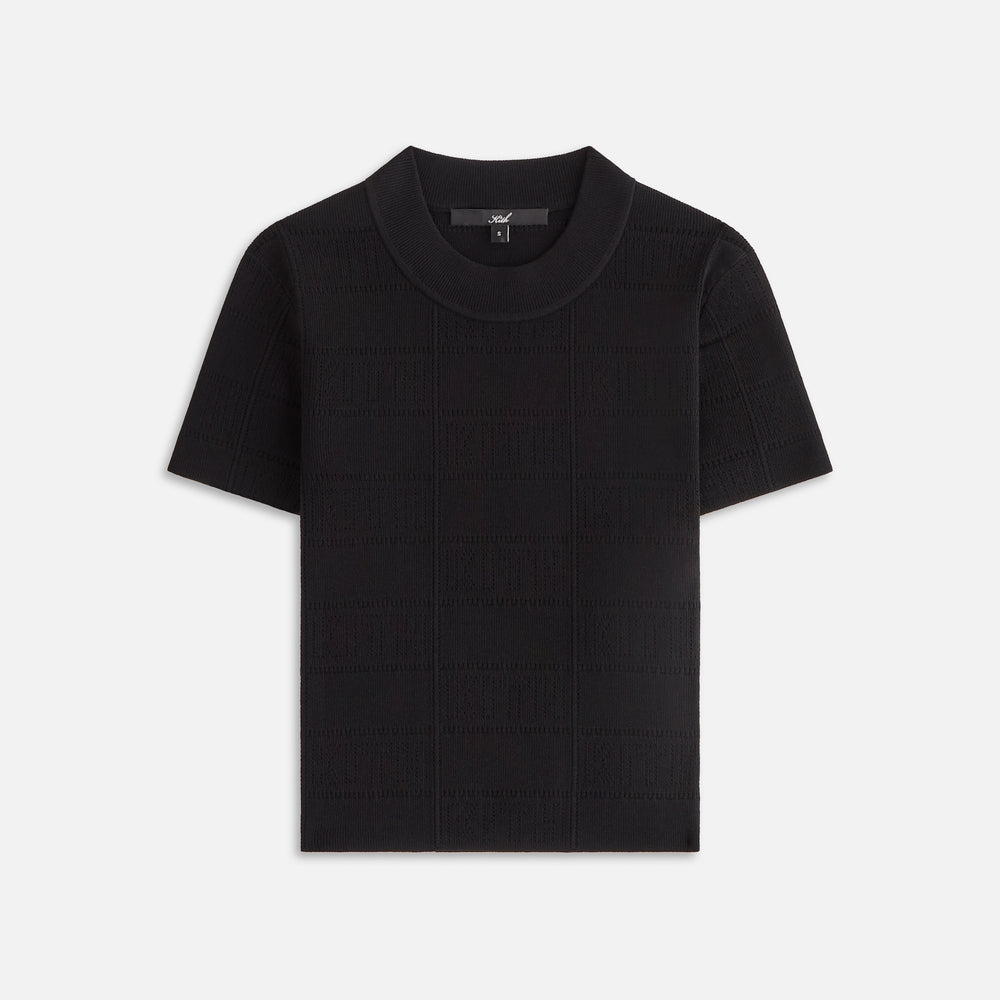 

Футболка Kith Women Arys Monogram Pointelle Tee, черный