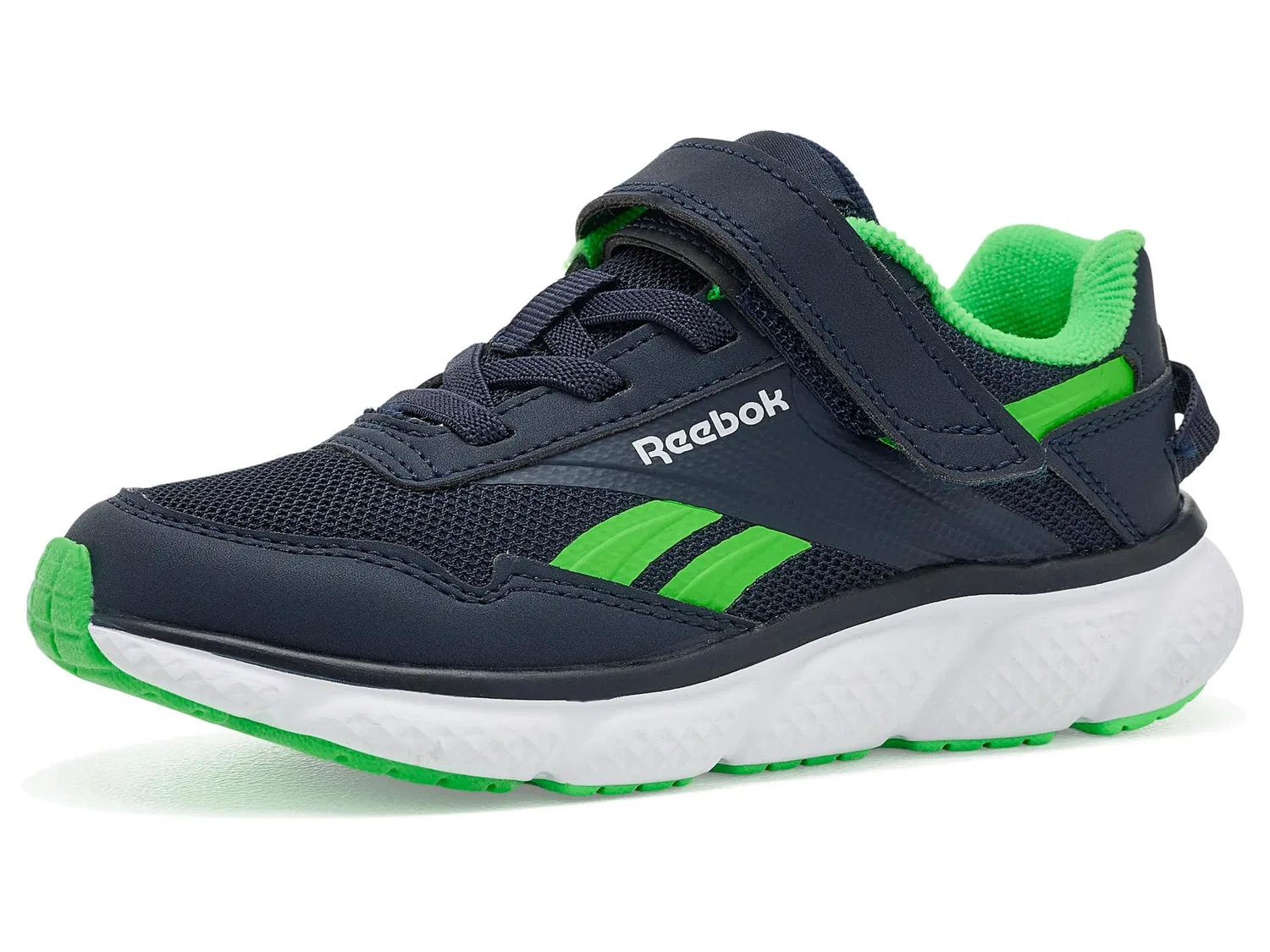 Кроссовки Swiftstrike 1V (для маленьких и больших детей) Reebok Kids, Vector Navy/Solar Lime