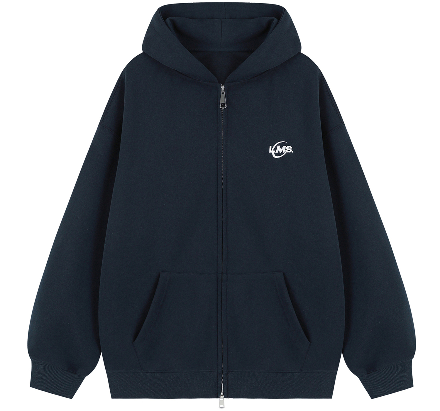 

Толстовка женская с капюшоном Moderate Cardigan LEMANISM, темно-синий (embroidered)