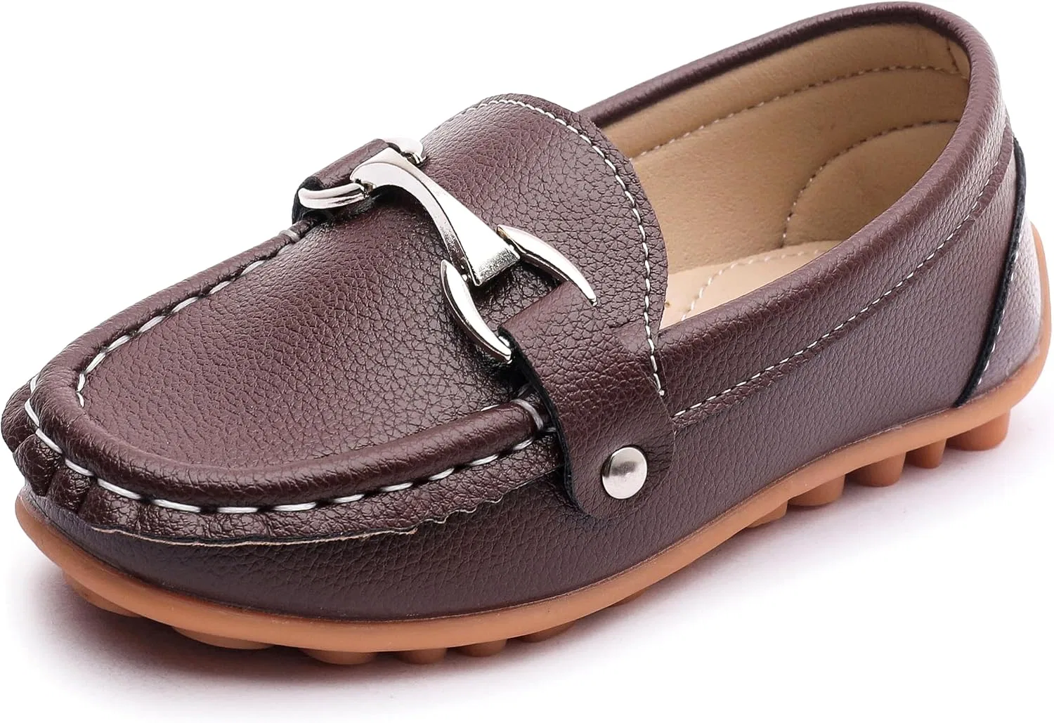Детские мокасины для мальчиков с TPR-подошвой Femizee, Dark Brown