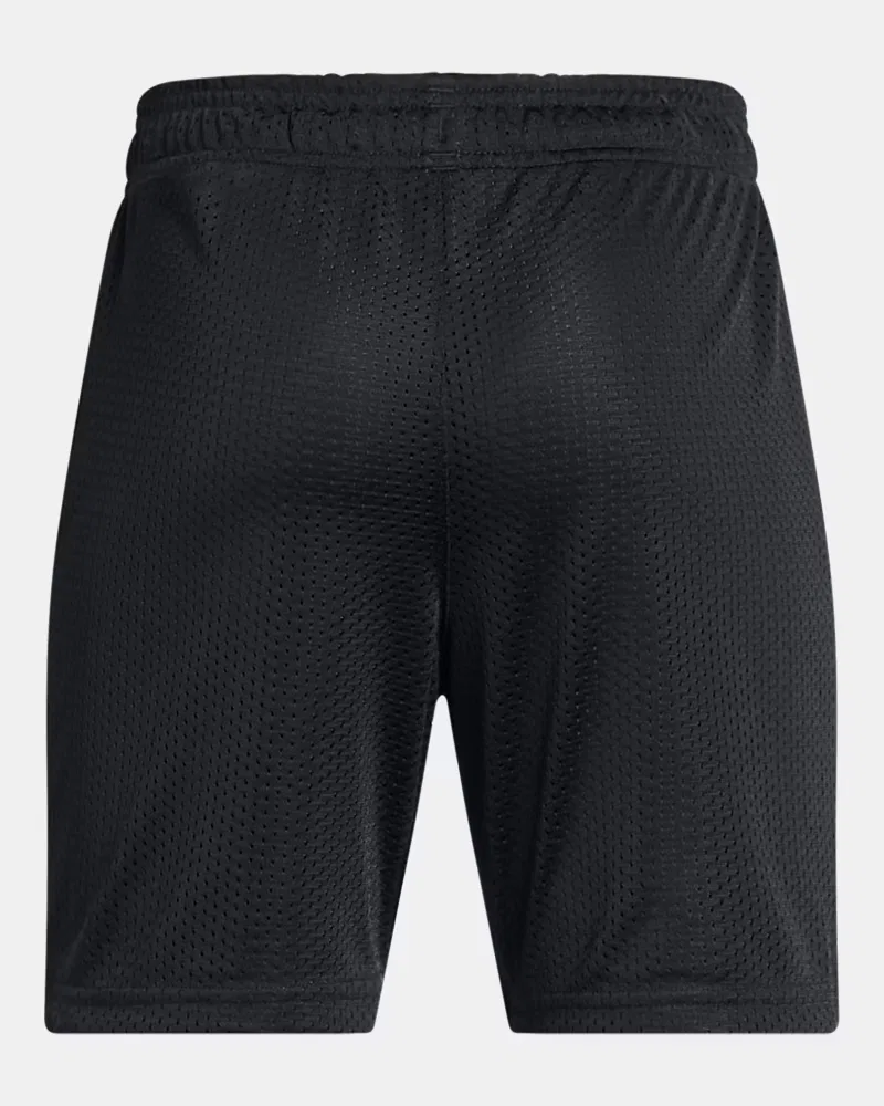 Детские шорты длиной 12 см с дышащей сеткой UA Icon Mesh UnderArmour, Black/White — фото 2