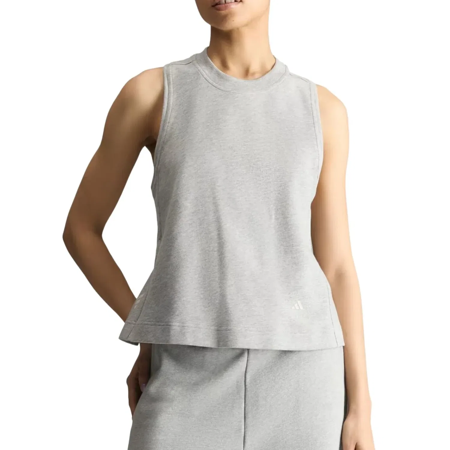 Женская футболка Stella McCartney Tank Top Asia Sizing 'Medium Gray Heather Orbit Gray' adidas, Medium Gray Heather / Orbit Gray — фото 2