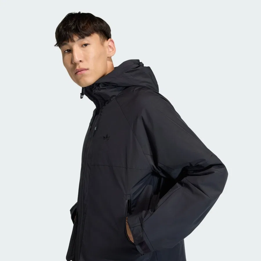 Мужская куртка утилити с капюшоном Premium Essentials Utility Jacket adidas, Черный — фото 4