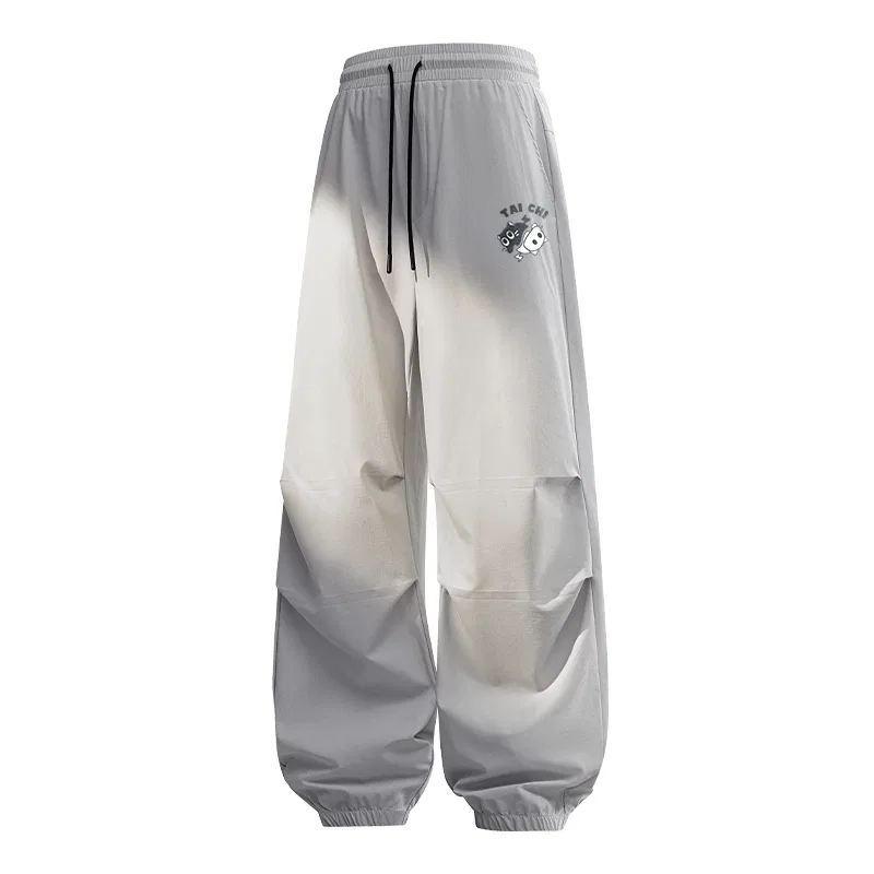 Детские штаны повседневные с манжетами MINISO, Light Gray (Tai Chi Cat Pants Logo)