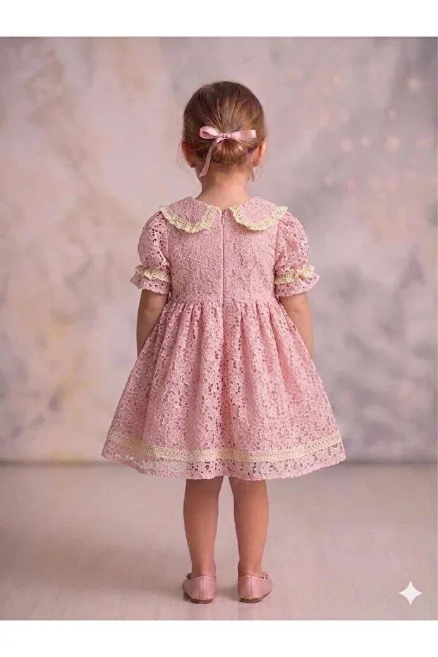 Детское платье для девочек с принтом Angelika Penu Baby Kids, Pink — фото 4