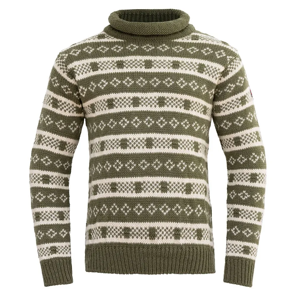 

Свитер DEVOLD OF NORWAY Alnes Wool Roll Neck, зеленый
