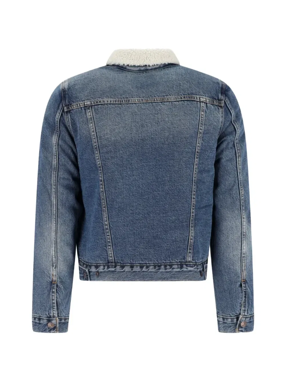 Оригинальная джинсовая куртка Sherpa Trucker с воротником из овчины Levi's, синий — фото 2