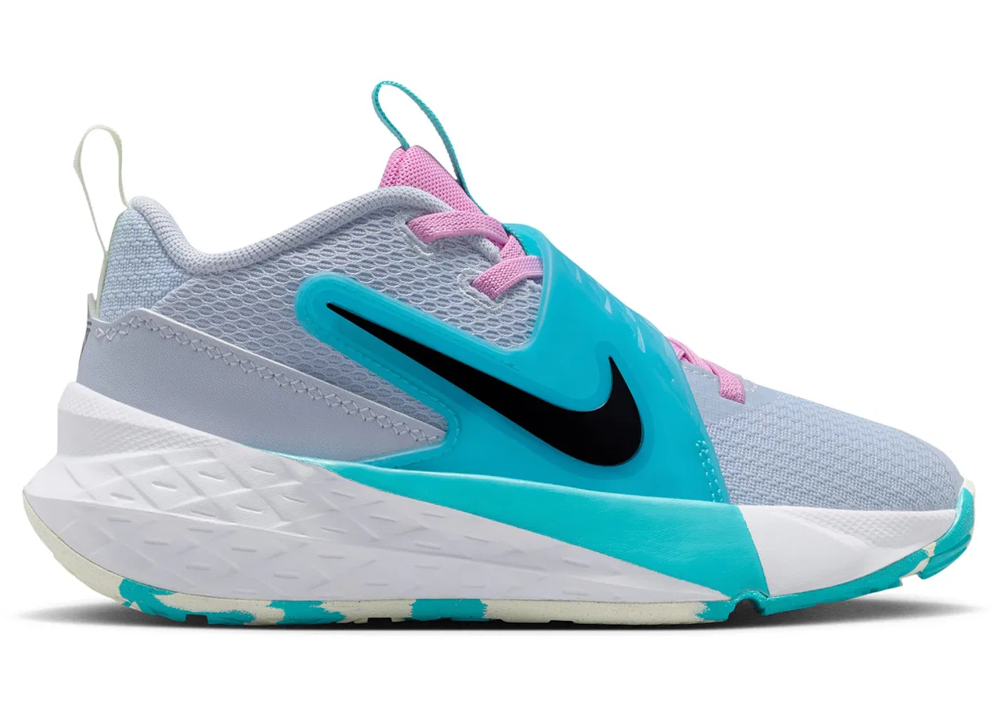 Детские кроссовки для мальчиков Nike Team Hustle D 12, Ghost/Dusty Cactus/Volt Tint/Black