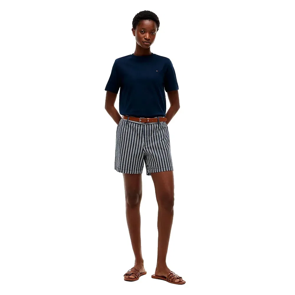 Женская футболка с коротким рукавом Interlock Boxy Fit Tommy hilfiger, Blue — фото 4