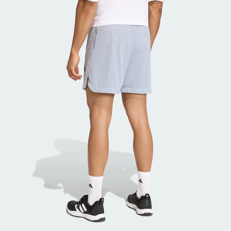Шорты спортивные с принтом D4T PrimeLift Essentials Workout Mesh Shorts adidas, Серебристый — фото 2