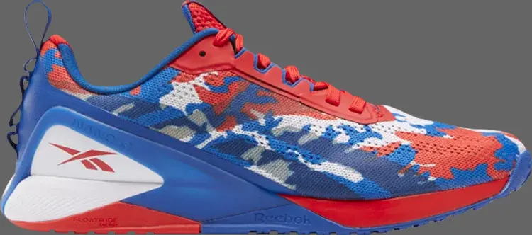 

Кроссовки nano x1 'red blue camo' Reebok, синий, Синий;серый, Кроссовки nano x1 'red blue camo' Reebok, синий