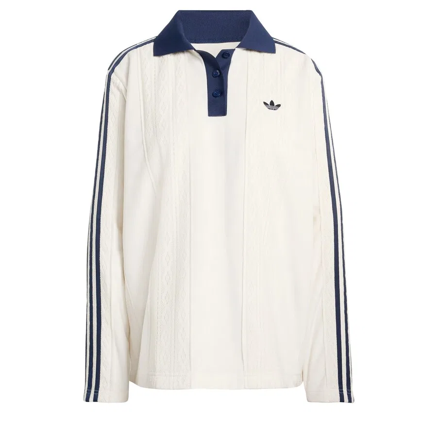 Футболка ADIDAS ORIGINALS 'WINTERISED LONGSLEEVE SOCCER', натуральный белый цвет