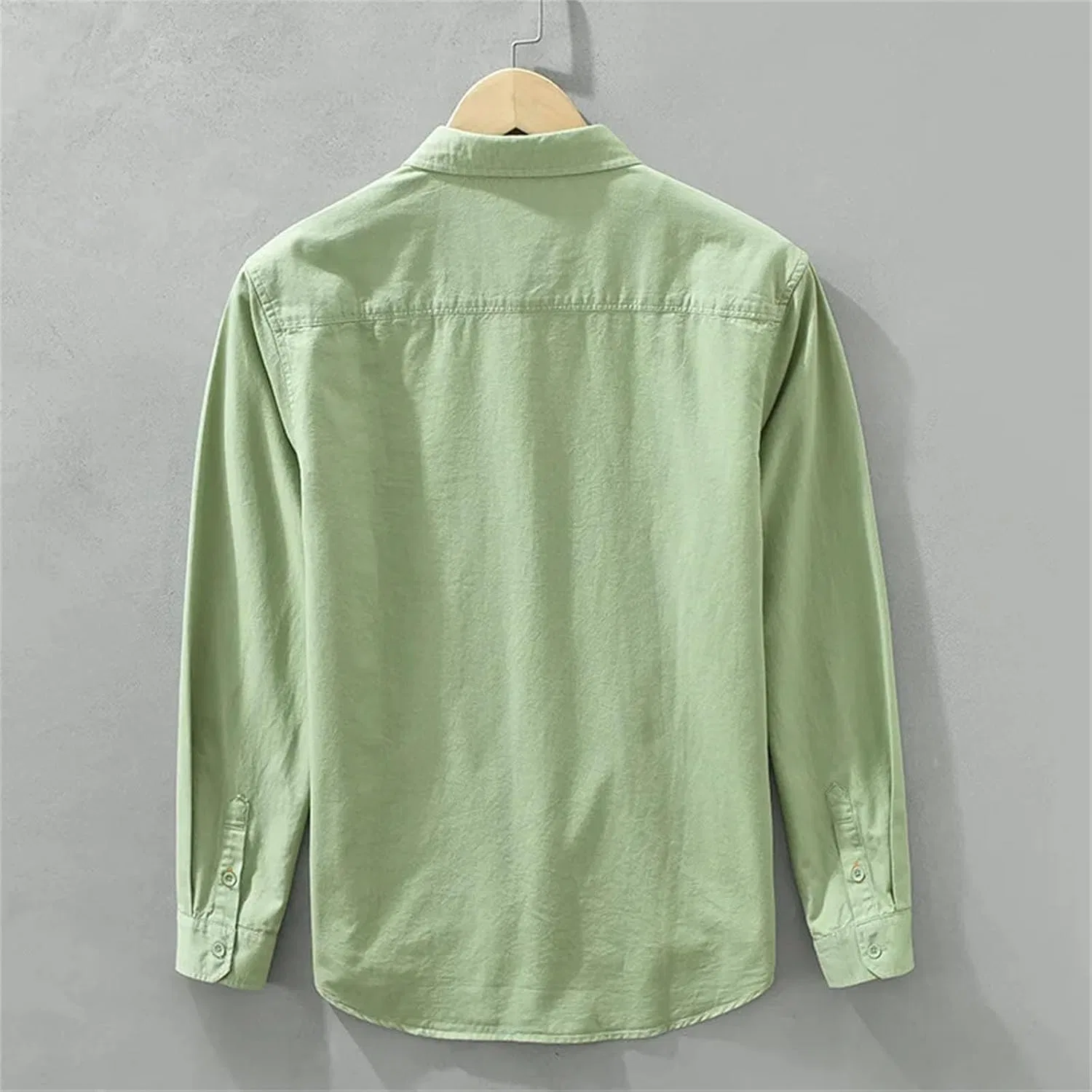 Мужская рубашка с длинным рукавом, свободный крой, Green Fashion, оранжевый — фото 2