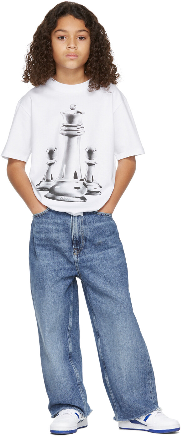 

SSENSE Эксклюзивная детская белая футболка с шахматами 032c, Белый, SSENSE Эксклюзивная детская белая футболка с шахматами 032c