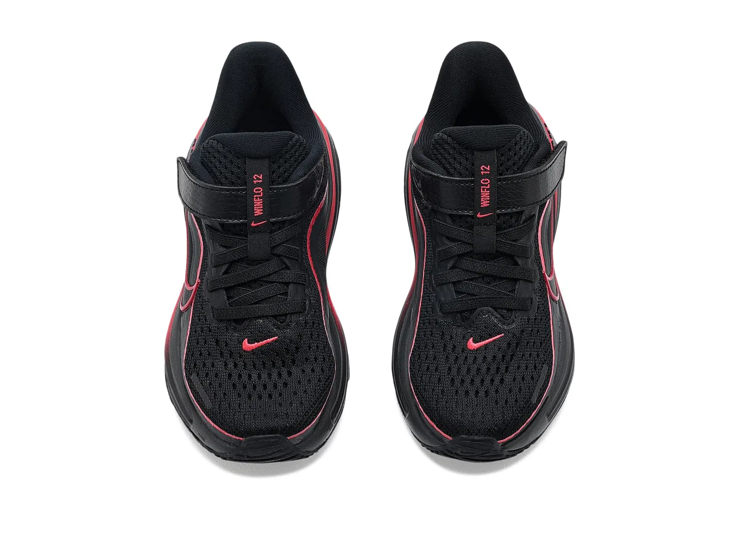 Кроссовки Winflo 12 (для маленьких детей) Nike Kids, Black/Black/Red Orbit/Dark Smoke Grey/University Red — фото 3