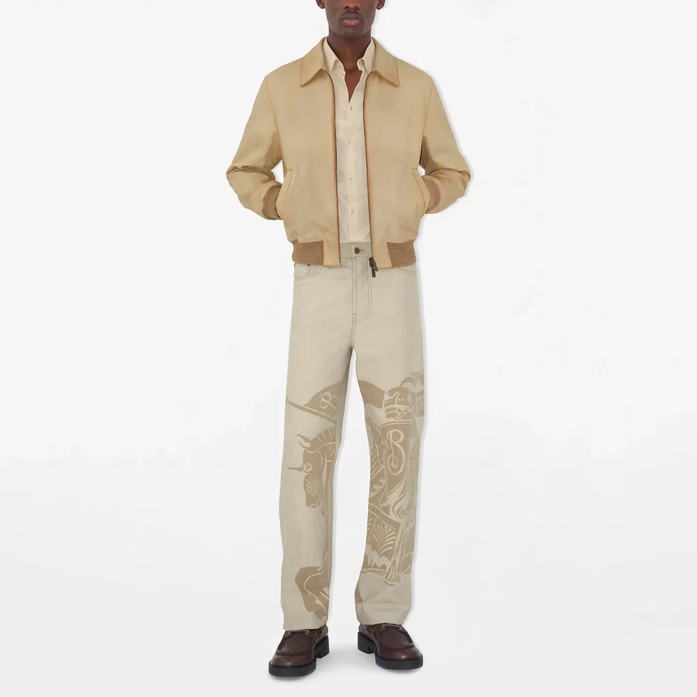 Мужские джинсы прямого кроя с принтом Ekd Burberry, Debris Color — фото 2