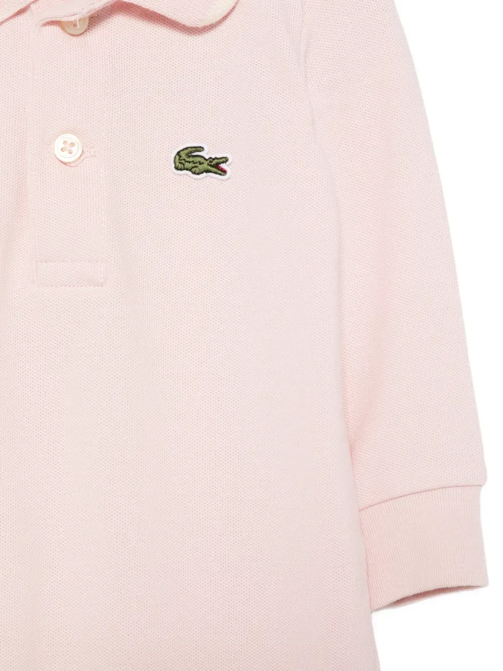 Комбинезон из ткани пике с нашивкой-логотипом Lacoste Kids, розовый — фото 3