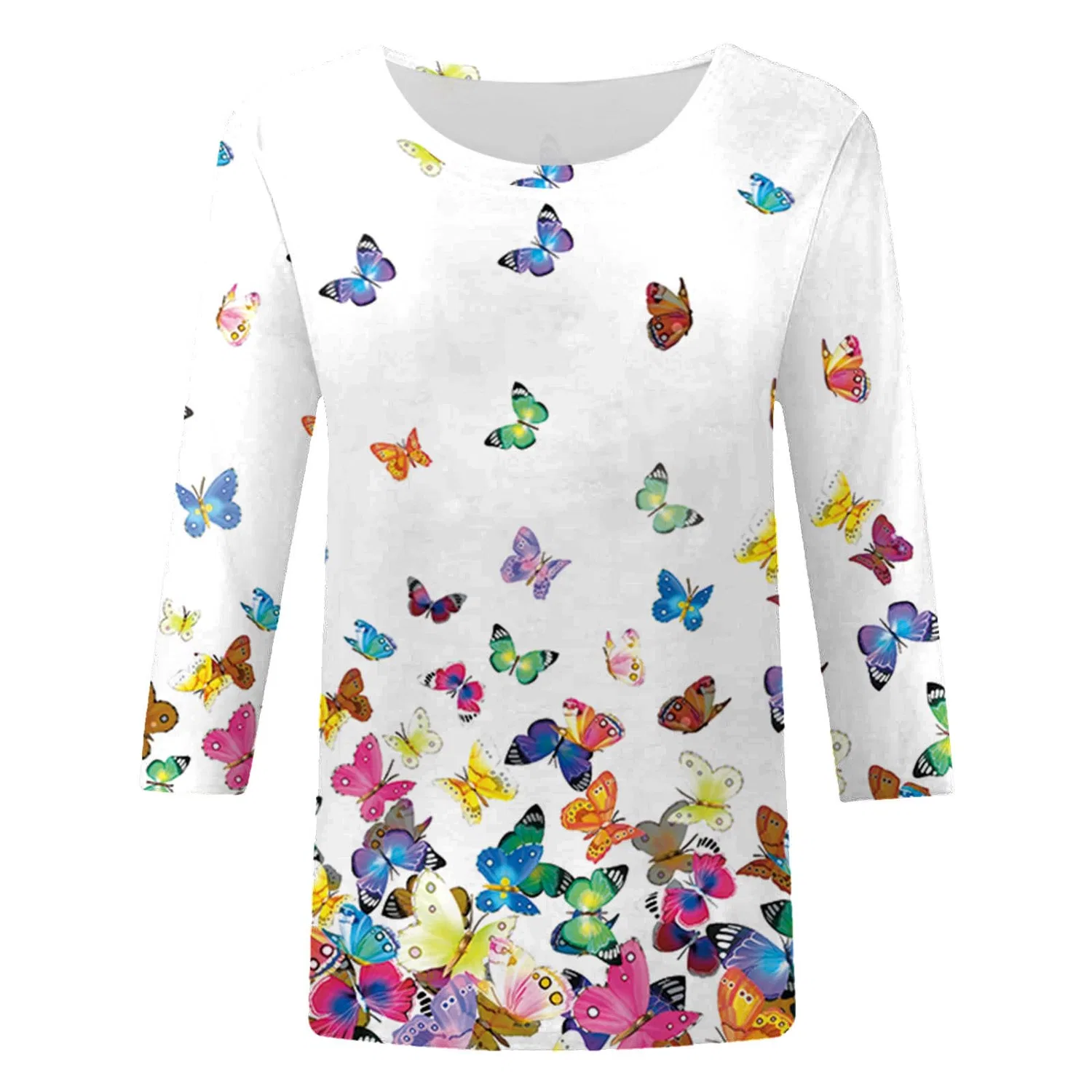 Женская футболка свободного кроя с принтом Night Shirt, A-white — фото 3