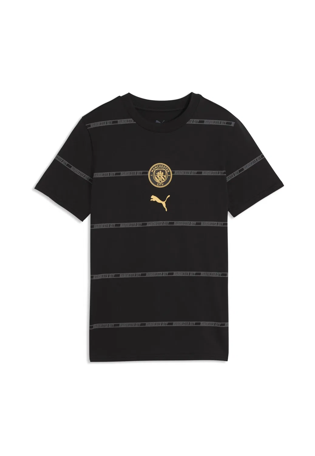 Футболка Manchester City ftblculture bedrucktes - клубная одежда Puma, Black-Flaxen
