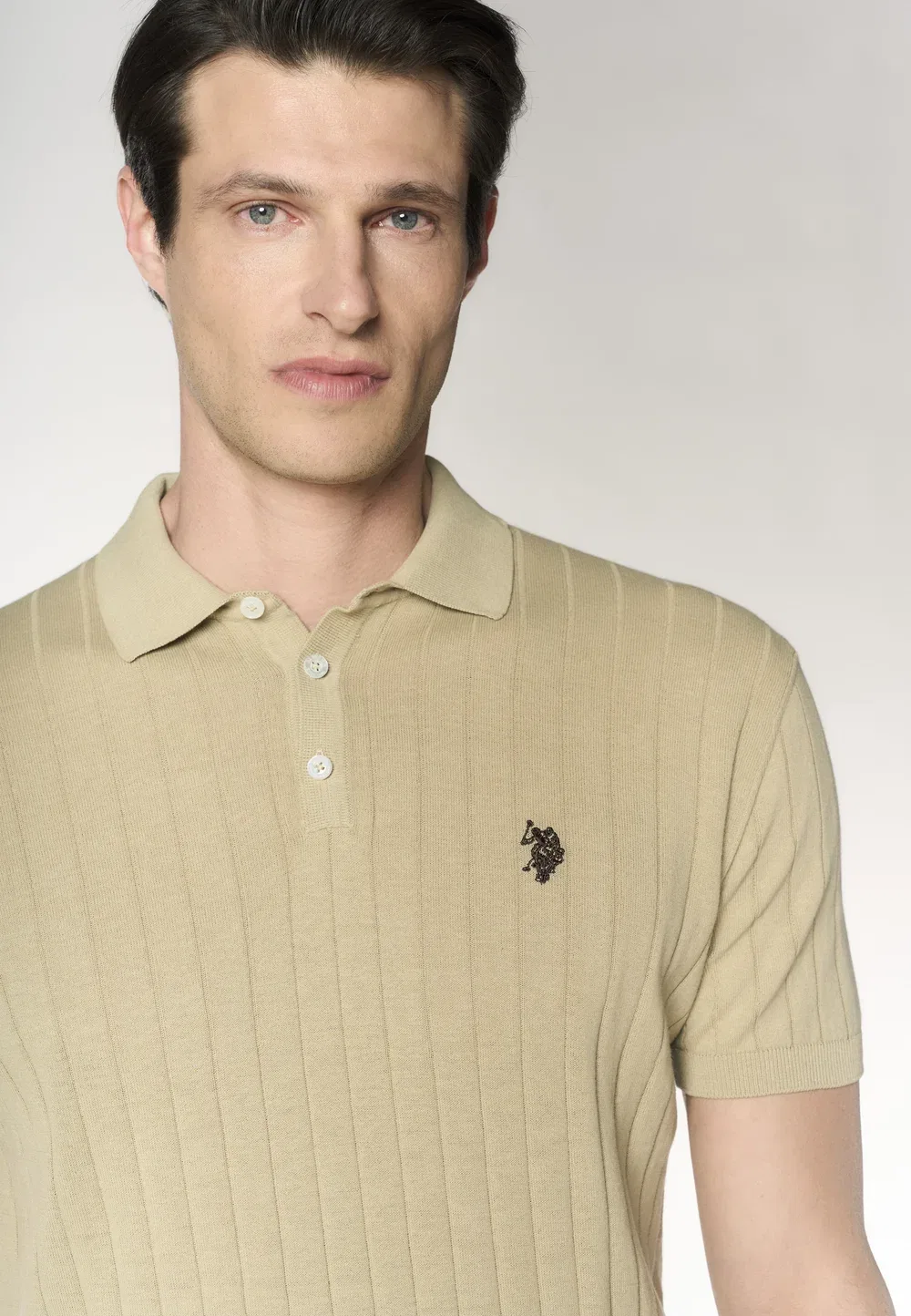 Рубашка поло U.S. Polo Assn., Beige — фото 4