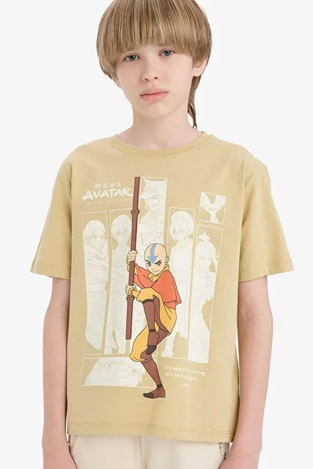 Детская футболка с принтом The Last Airbender Crew Neck Short Sleeve T-Shirt Defacto, Yellow Yl515 — фото 2
