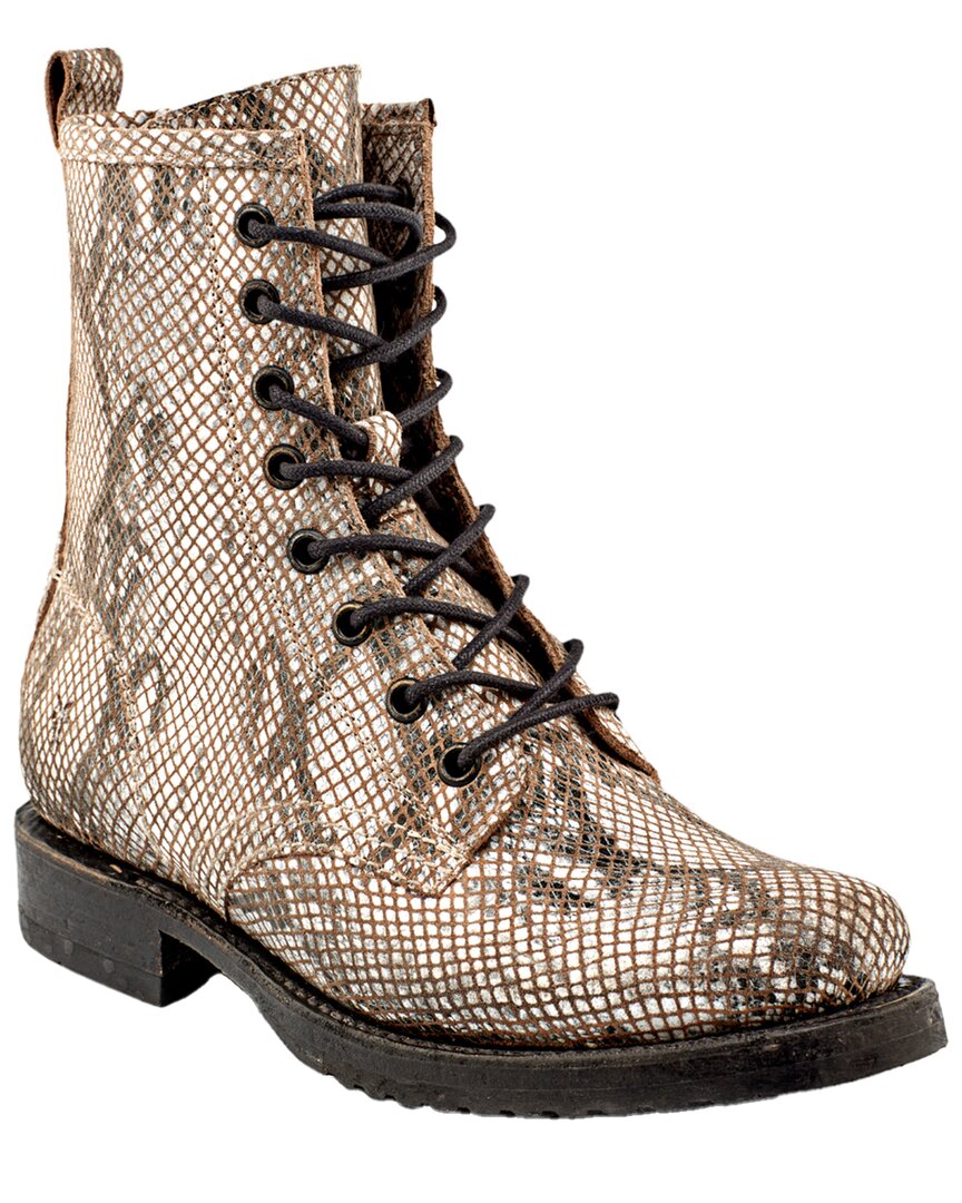 Кожаные военные ботинки Frye Veronica, бежевый
