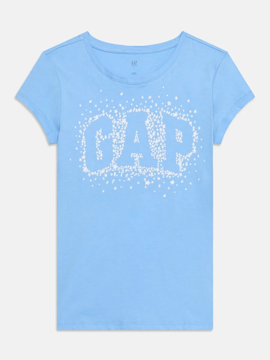 Футболка GAP цвета Kitt, Azure — фото 3