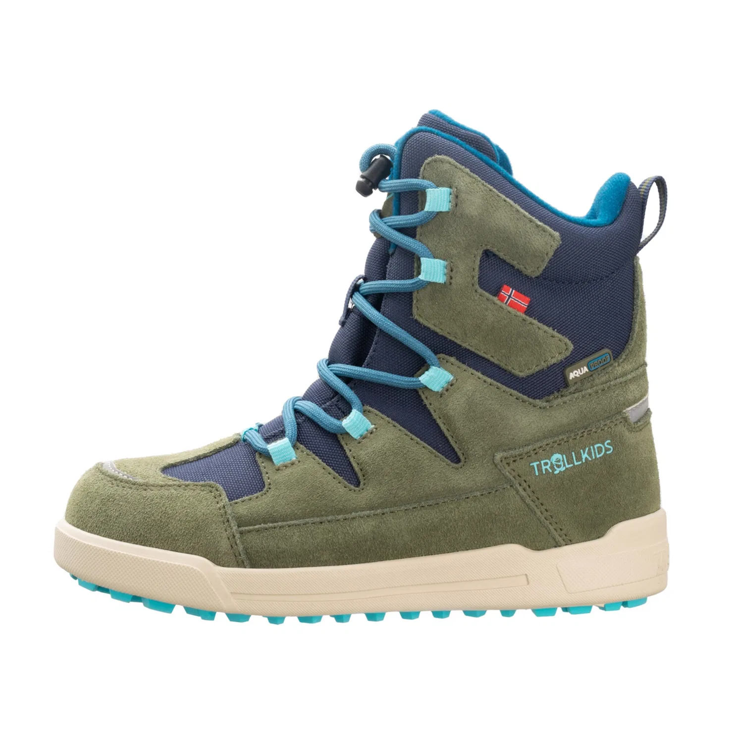 Детские зимние ботинки снегозащитные KIDS FINNMARK WINTER BOOT TROLLKIDS, Pine Green/Mystic Blue — фото 2