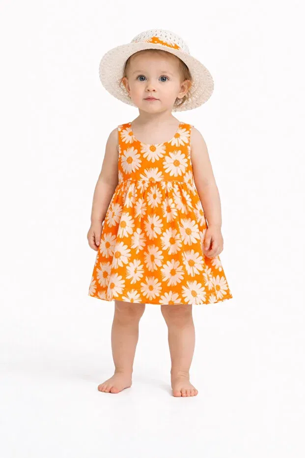 Детское платье для девочек с принтом Sweet Baby Girl Daisy Chicsy Baby, Yellow