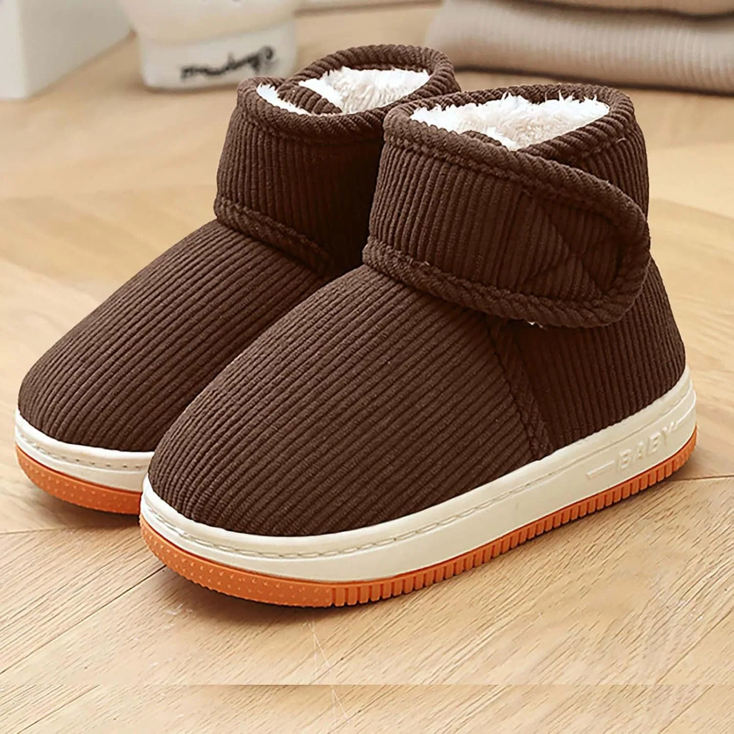 Детские зимние сапоги для девочек с бантом SHOPESSA, Brown — фото 2