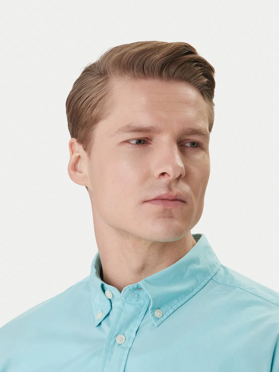 Мужская рубашка стандартного кроя Tommy Hilfiger, бирюзовый — фото 4