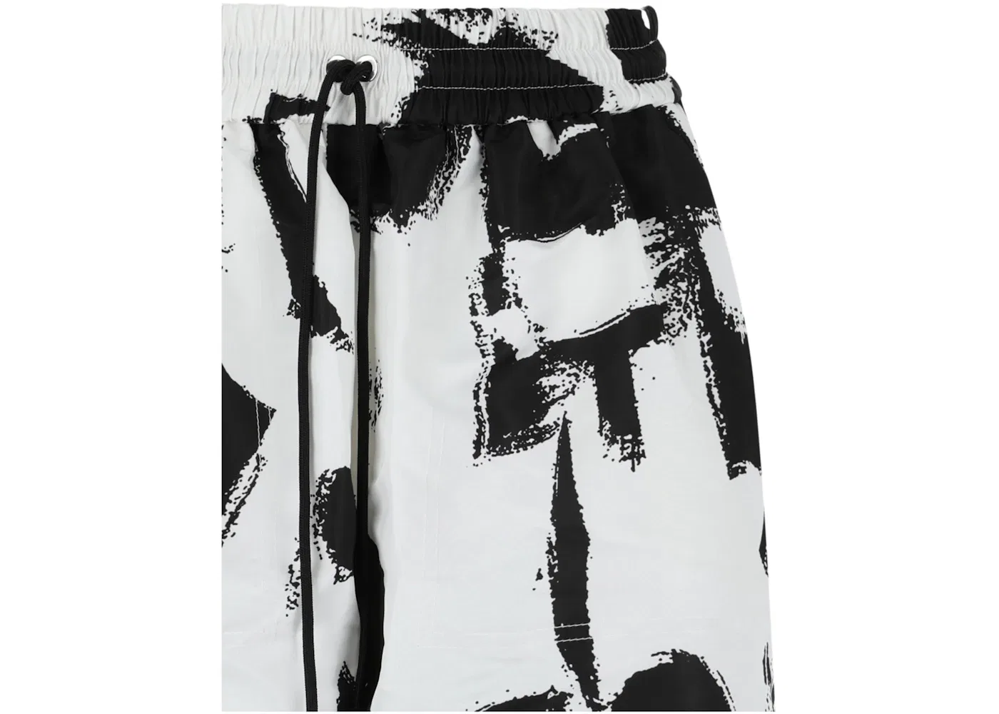 Женские шорты с принтом Graffiti Print Alexander McQueen, Black White — фото 3