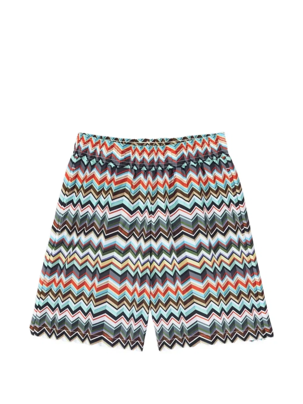 Плавки-шорты с зигзагообразным принтом Missoni Kids, синий