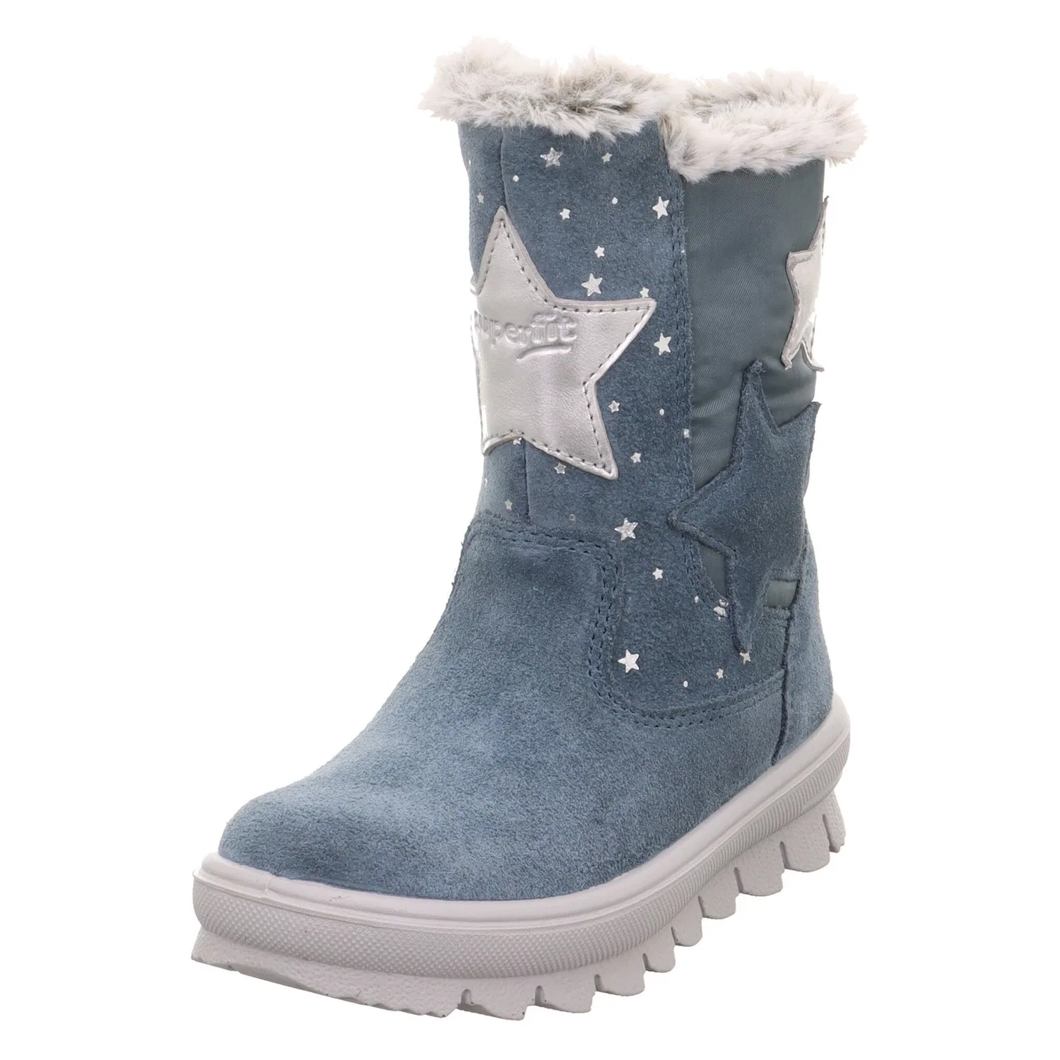 Детские зимние ботинки дутики Superfit, Light Blue/Silver