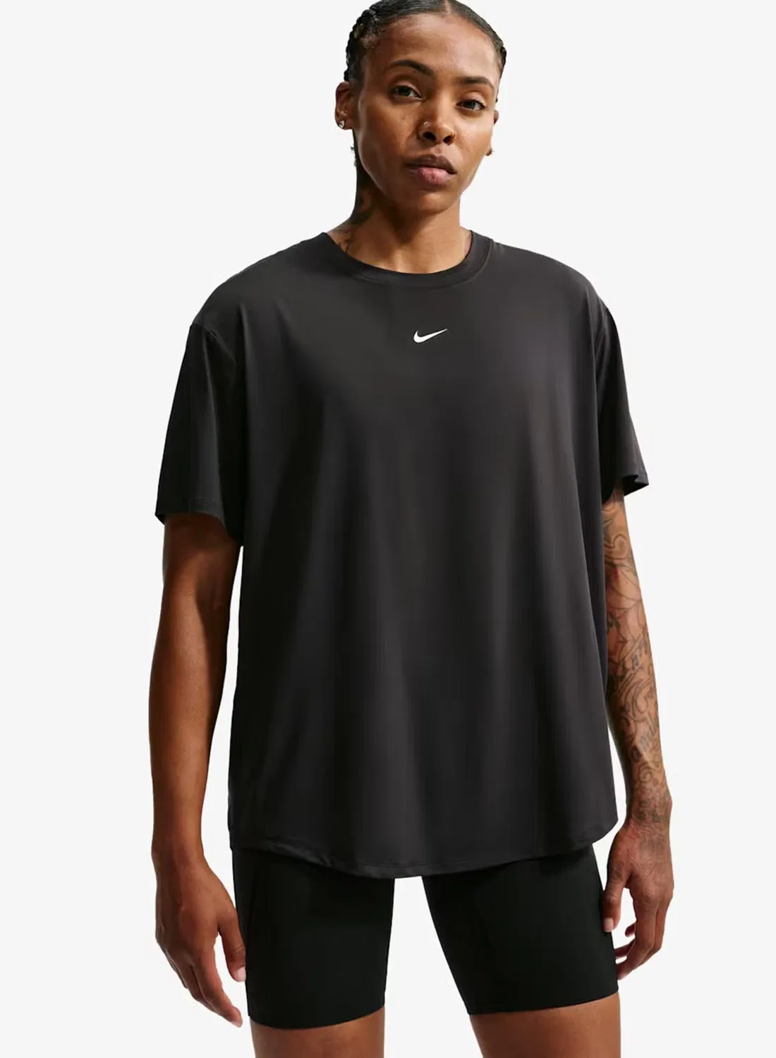 Футболка с завязкой на спине Nike W nk1 df tie back ss, черный