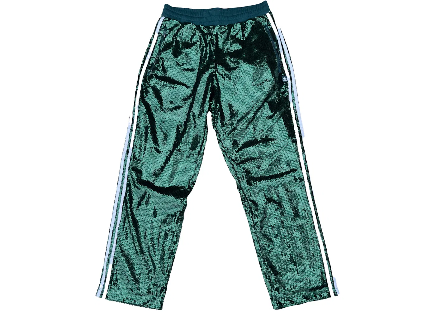 Мужские спортивные штаны с пайетками Adidas x KoRn Pants, Green Sequin