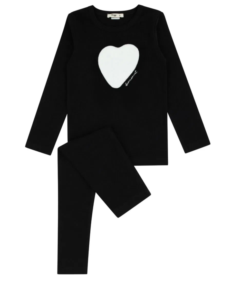 Комплект из футера с принтом Heart/Star NoggiWear, Black