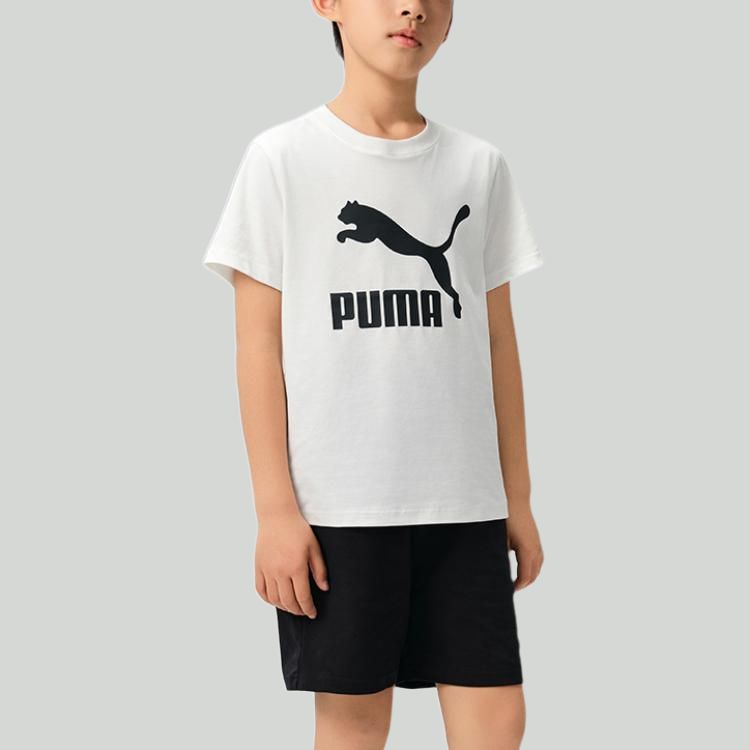 PUMA Спортивный костюм Casual Sportswear Sportstyle Series из двух предметов Raw White детский — фото 4