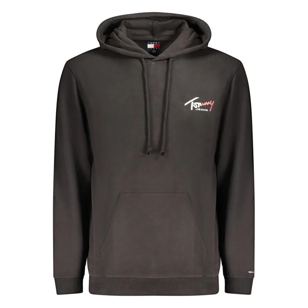 Мужской свитшот с капюшоном и принтом Tommy Hilfiger, Black