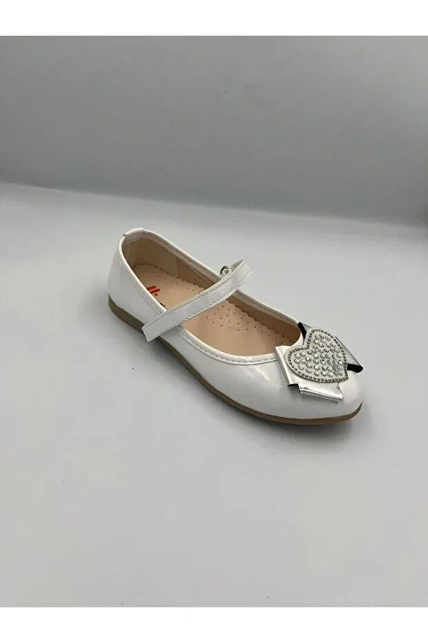 Детские балетки для девочек из искусственной кожи Kismet Kundura, White — фото 4