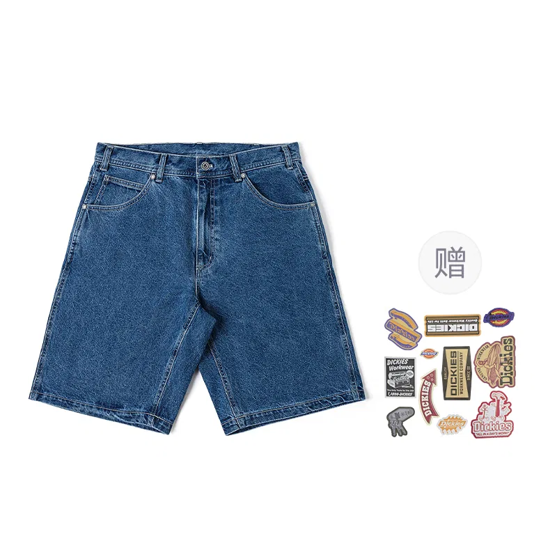 Детские джинсовые шорты средней посадки Dickies, Middle Blue — фото 3