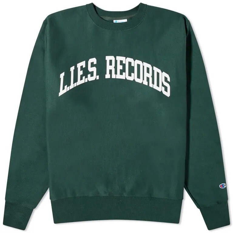 

Свитшот L.I.E.S. Records Varsity, темно-зеленый