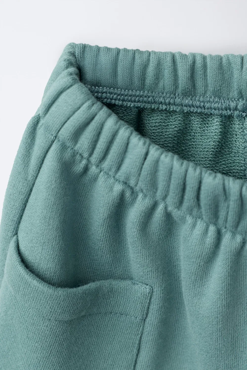 Широкие мягкие брюки с этикеткой Duck. ZARA, Sea green — фото 3