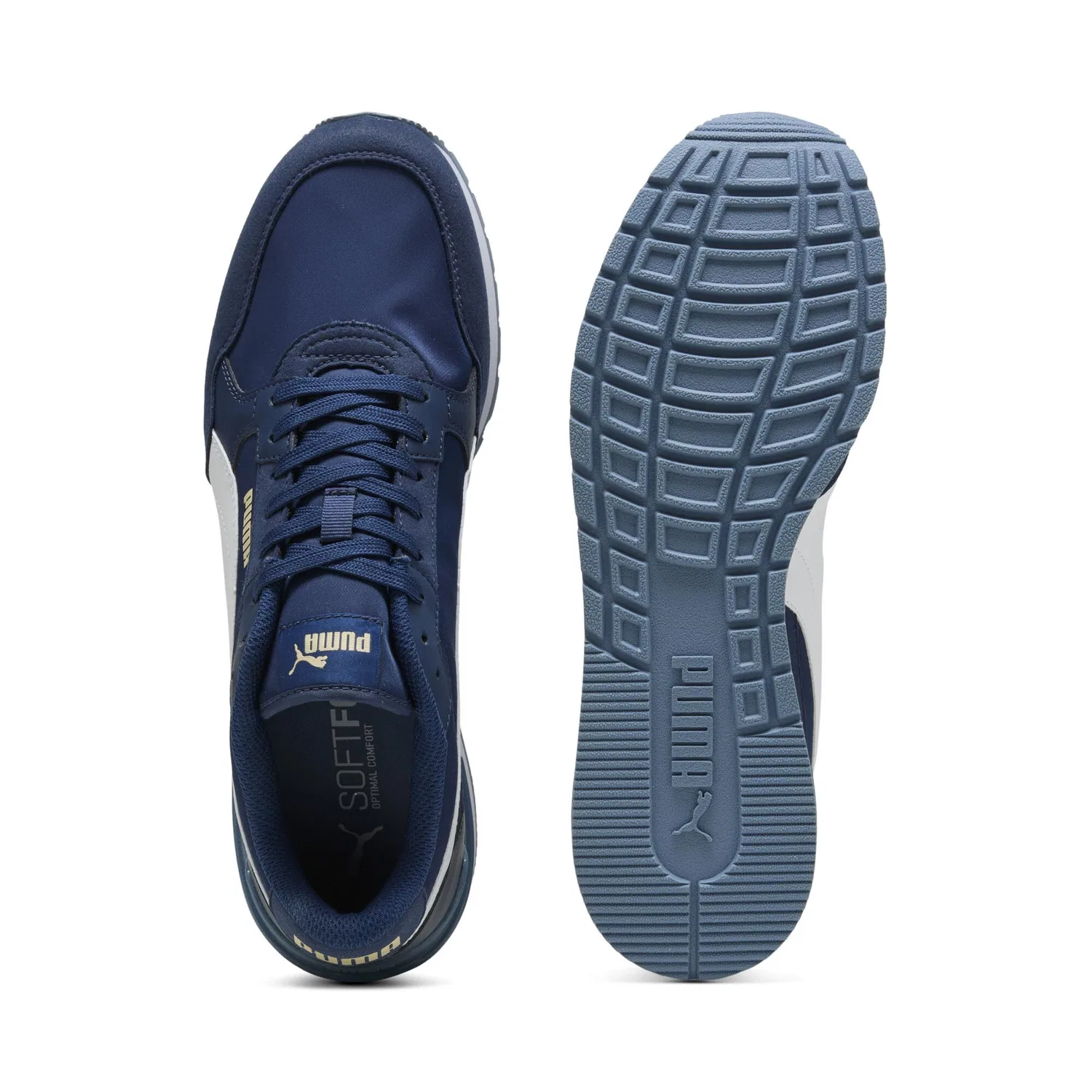 Детские кроссовки с легендарным дизайном St Runner Nl PUMA, Persian Blue PUMA White Canvas V4 — фото 3